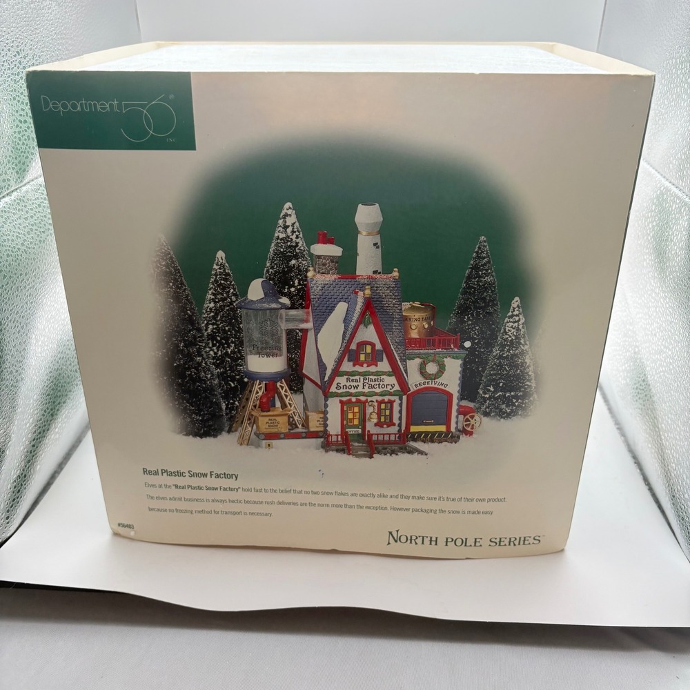 Department 56 North Pole Series Real Plastic Snow Factory White 56403 Village - Picture 7 of 10